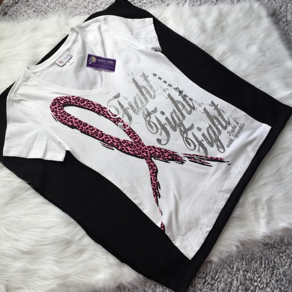 “Fight It With Sparkle” Cancer Awareness Tee Shirt - Picture 4 of 4